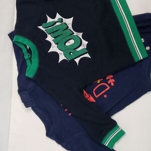 5/$30 GAP JOE FRESH Bundle Superhero Sweatshirt and Dad bodysuit